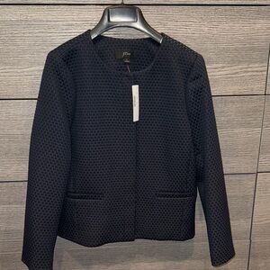 J. Crew Women's Dark Navy Textured Suit